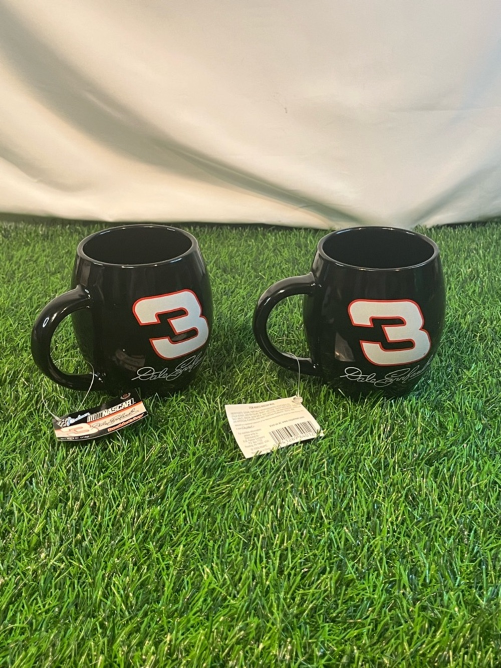 Lot of 2 NWT NASCAR Dale Earnhardt #3 Ceramic Coffee Mug Cup Vintage Collectors